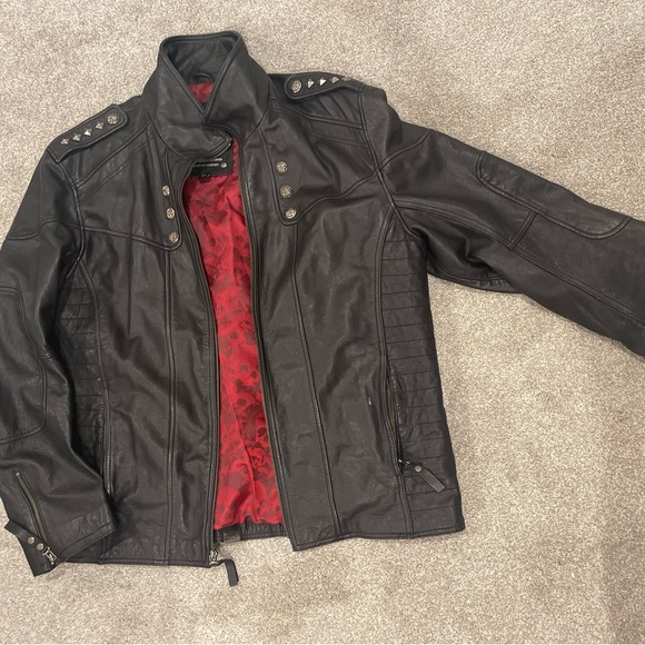 SOLD 💥Affliction Mens Limited Edition Black Label Premium Leather Jacket - Picture 2 of 9